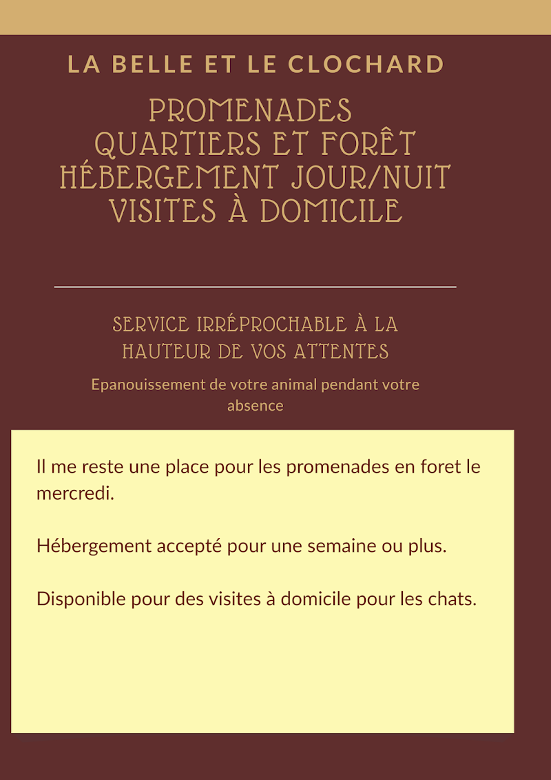 La belle et le clochard — dogsitter à Boulogne-Billancourt